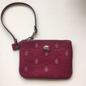 Magenta Coach wristlet